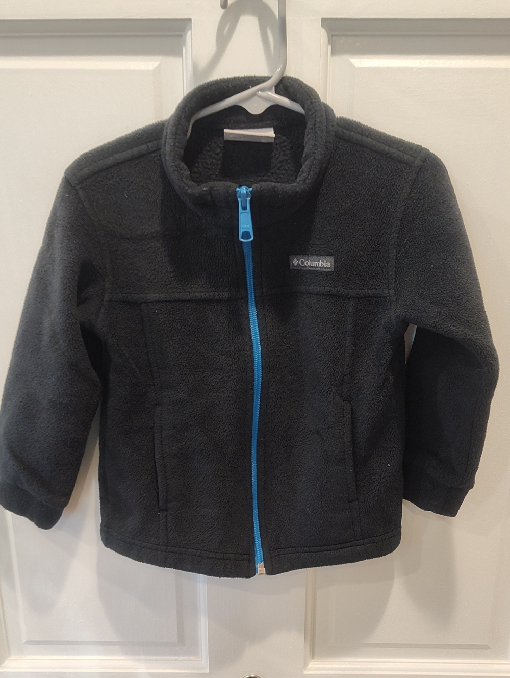 Columbia Kids' Black Fleece Jacket with Blue Zip